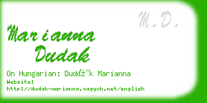 marianna dudak business card